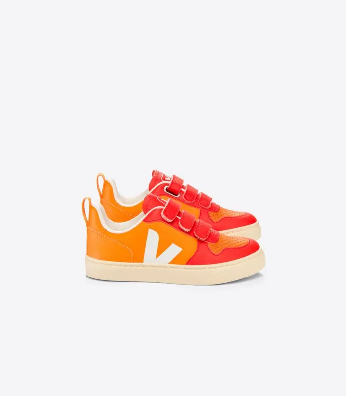 VEJA V10 CHROMEFREE LEATHER TAO ORANGE Kids V10