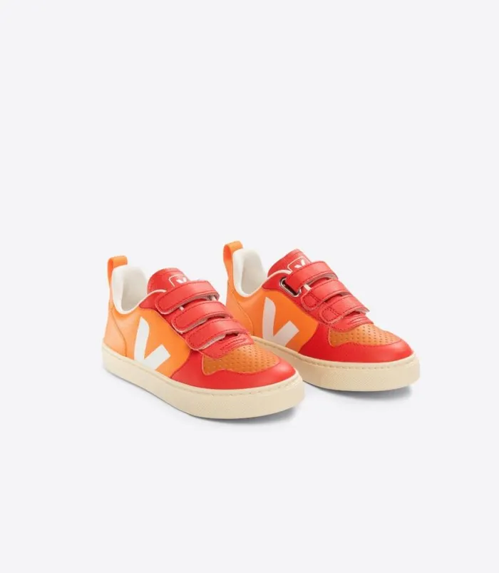 VEJA V10 CHROMEFREE LEATHER TAO ORANGE Kids V10