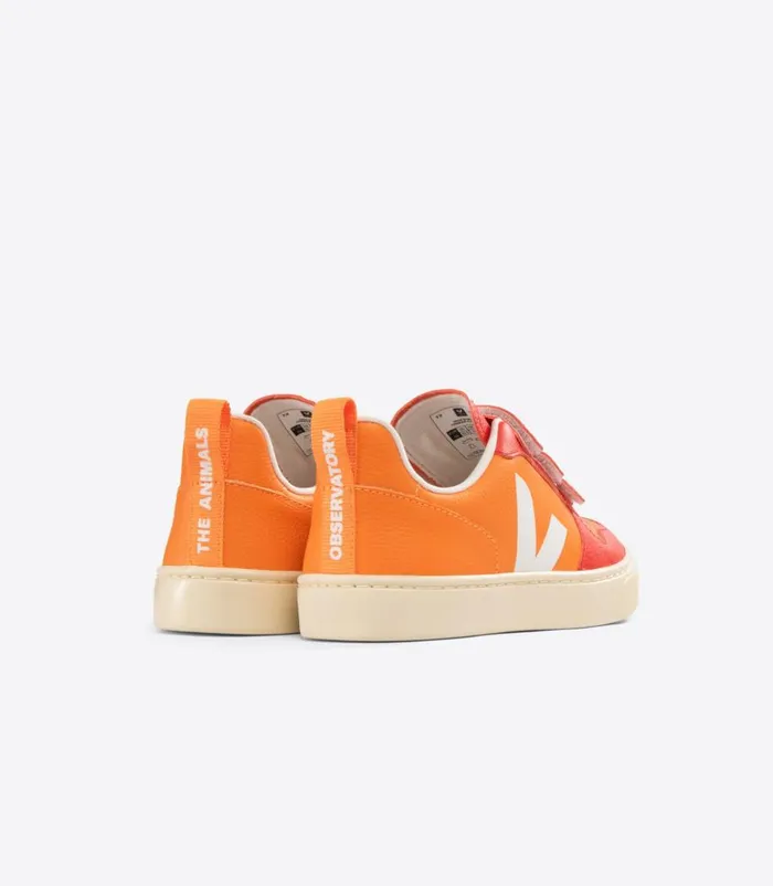 VEJA V10 CHROMEFREE LEATHER TAO ORANGE Kids V10