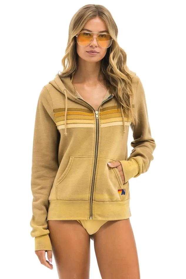 5 Stripe Hoodie 8211 Faded Tan WomenMen Aviator Nation Hoodies