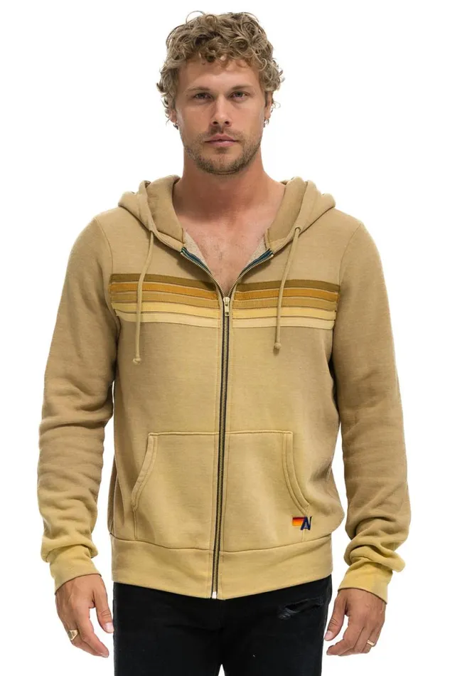 5 Stripe Hoodie 8211 Faded Tan WomenMen Aviator Nation Hoodies