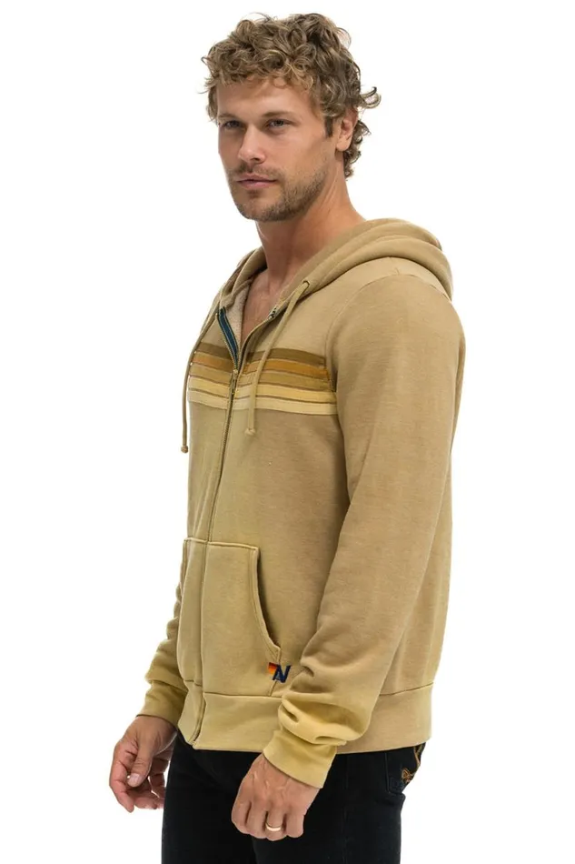 5 Stripe Hoodie 8211 Faded Tan WomenMen Aviator Nation Hoodies