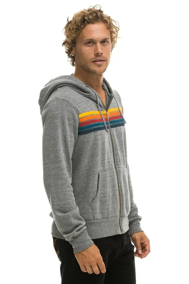 5 Stripe Hoodie 8211 Heather Grey WomenMen Aviator Nation Hoodies