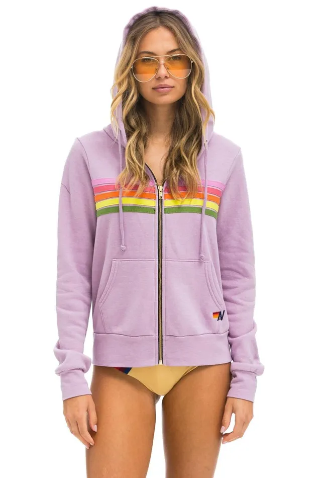 5 Stripe Hoodie 8211 Mauve Pink Green WomenMen Aviator Nation Hoodies