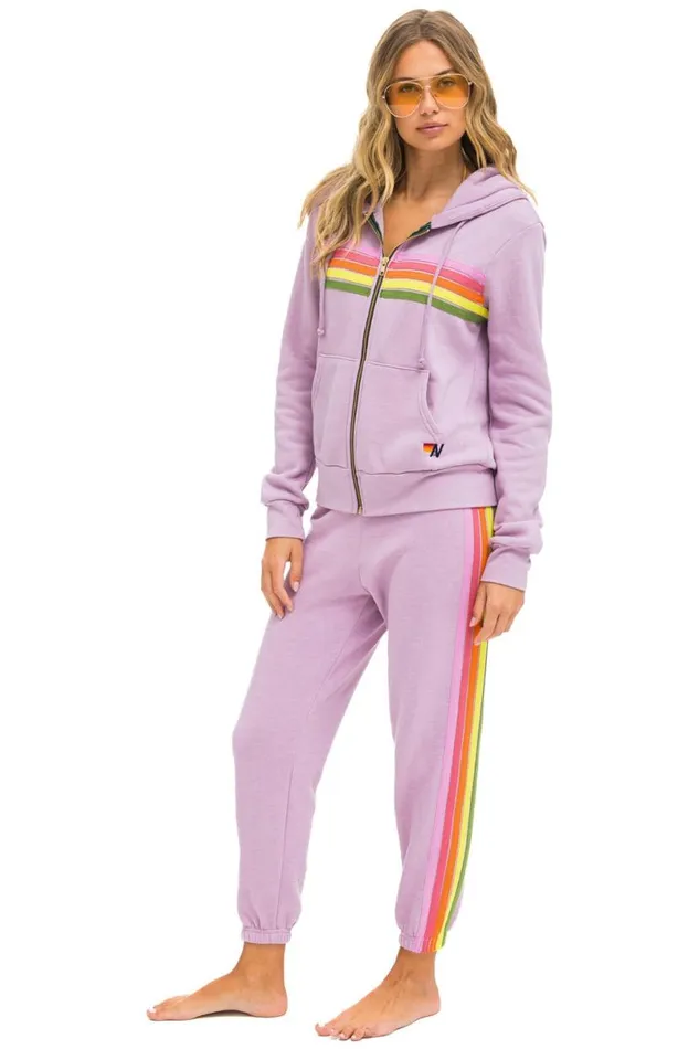 5 Stripe Hoodie 8211 Mauve Pink Green WomenMen Aviator Nation Hoodies