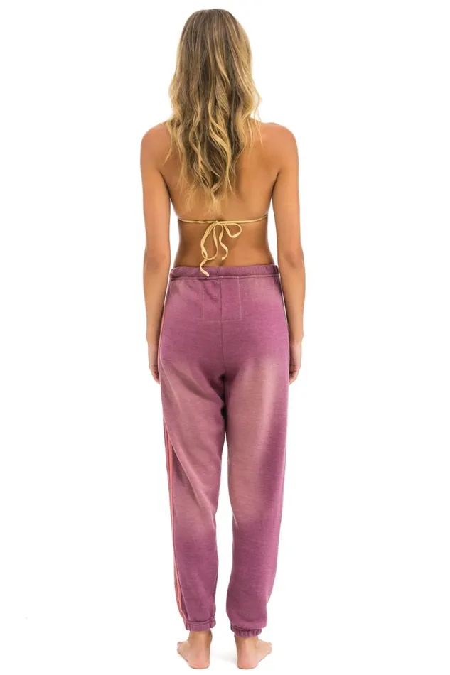5 Stripe Sweatpants 8211 Faded Berry Women Aviator Nation Sweatpants