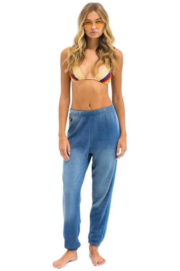 5 Stripe Sweatpants 8211 Faded Water Women Aviator Nation Sweatpants
