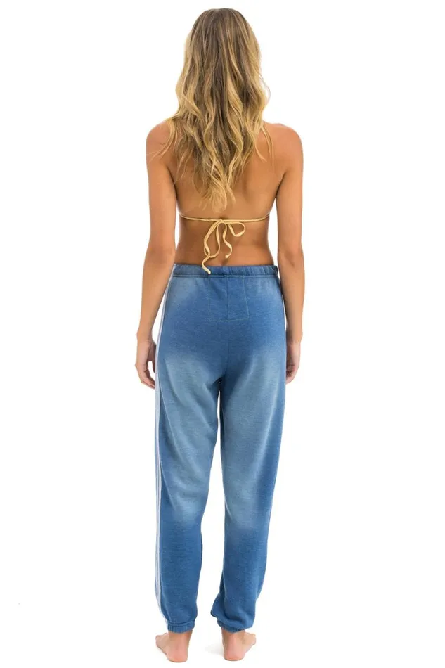 5 Stripe Sweatpants 8211 Faded Water Women Aviator Nation Sweatpants