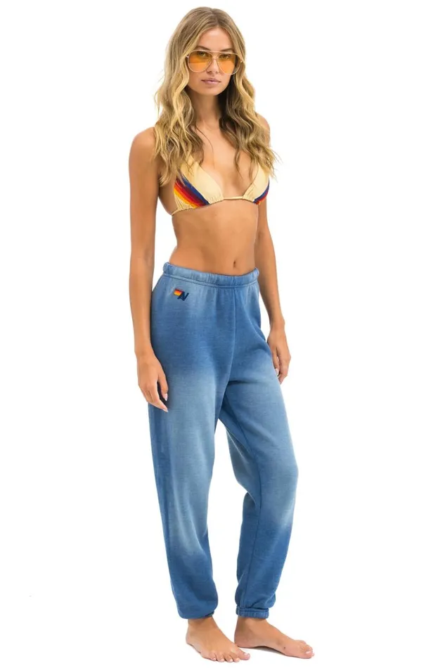 5 Stripe Sweatpants 8211 Faded Water Women Aviator Nation Sweatpants