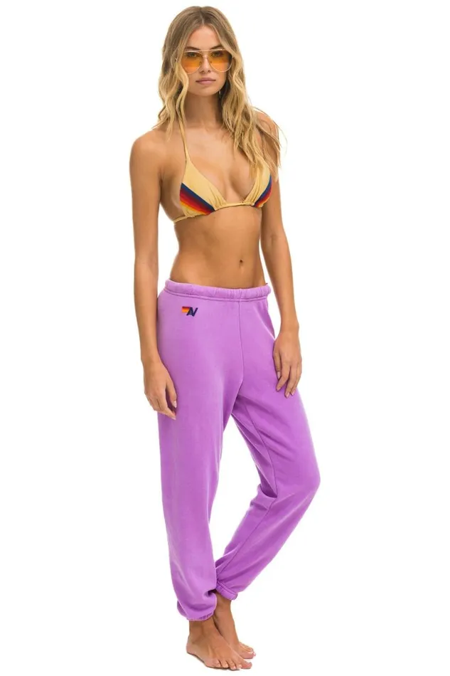 5 Stripe Sweatpants 8211 Neon Purple Usa Women Aviator Nation Sweatpants