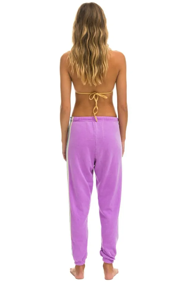 5 Stripe Sweatpants 8211 Neon Purple Usa Women Aviator Nation Sweatpants