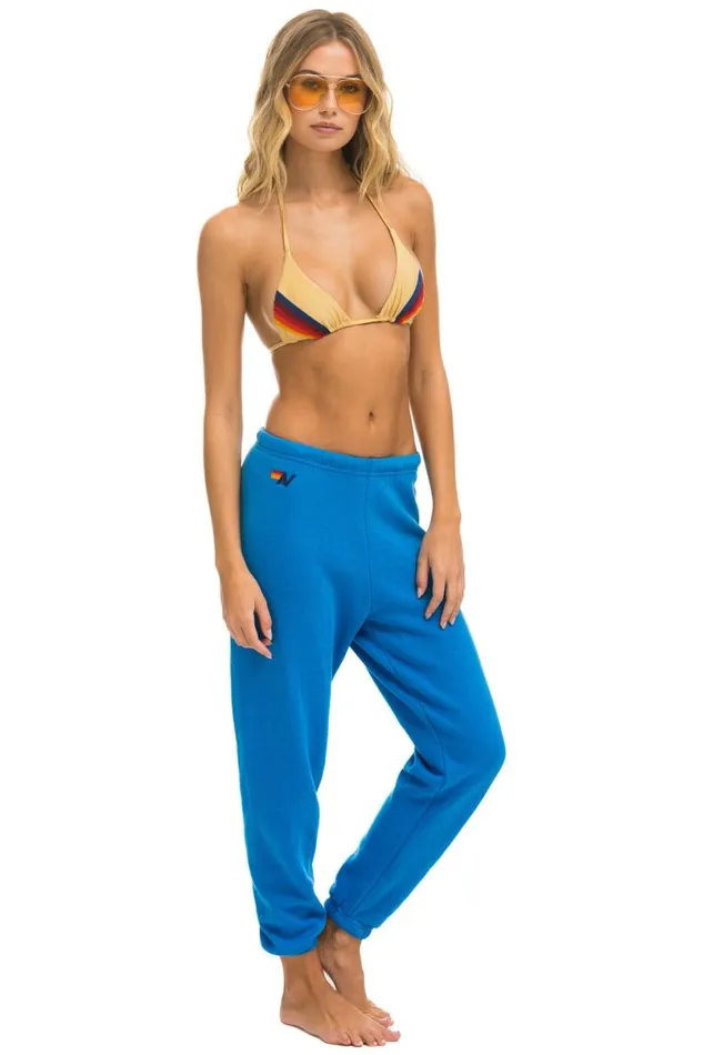 5 Stripe Sweatpants 8211 Ocean Blue Women Aviator Nation Sweatpants