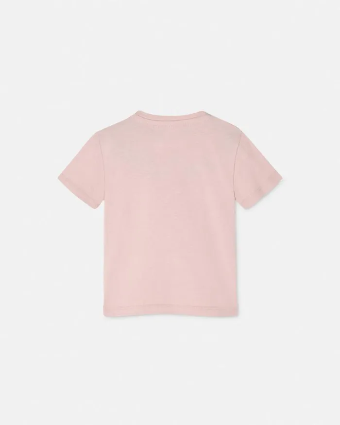 90s Vintage Logo Baby TShirt Light Pink Children Versace Clothing