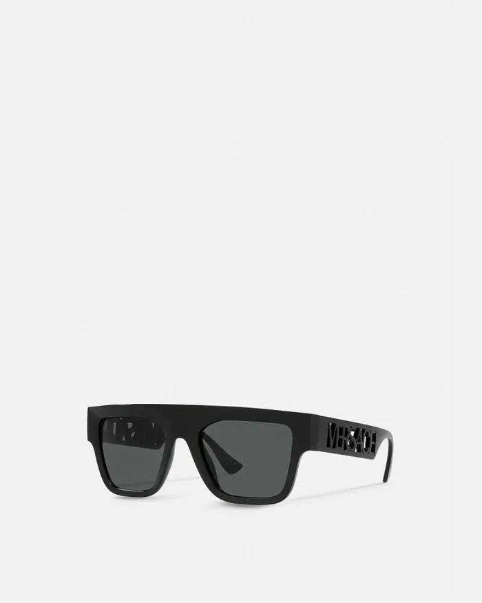 90s Vintage Logo Sunglasses Black WomenMen Versace Sunglasses