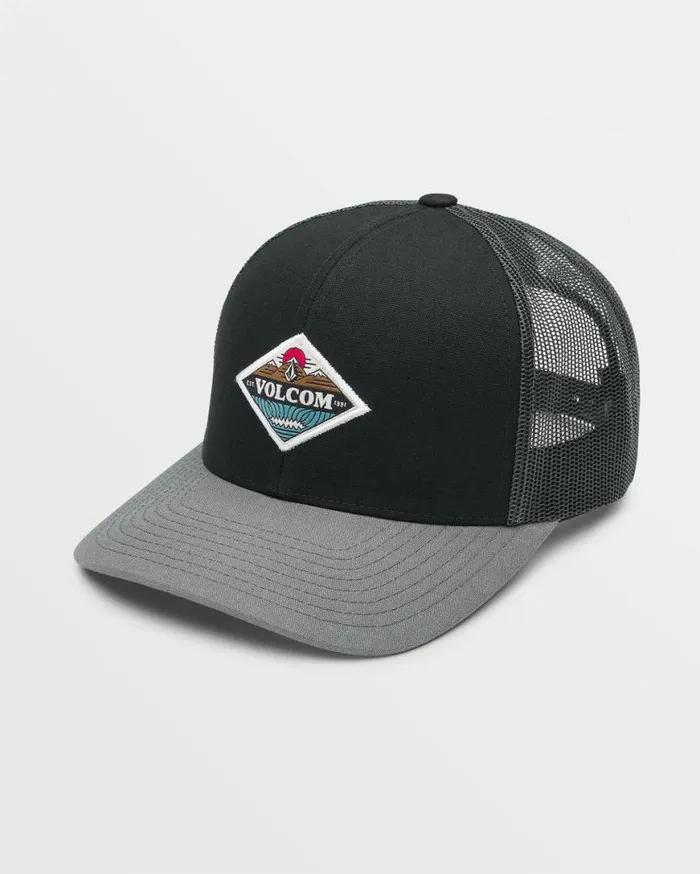 A Frame Trucker Hat 8211 Stealth Mens Volcom Hats and Beanies