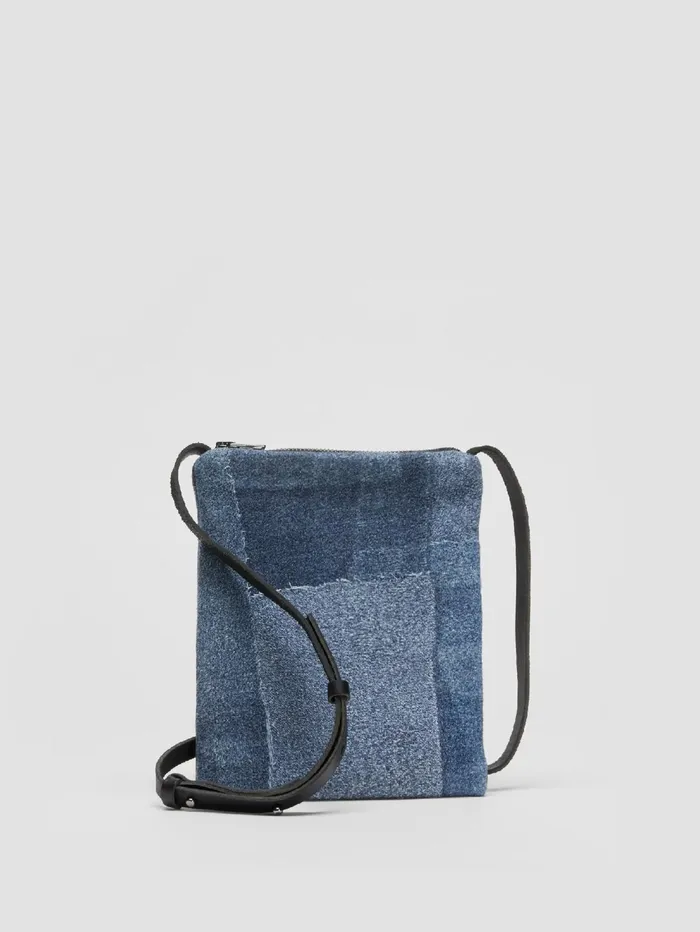 Accessories Women Eileen Fisher Waste No More Denim Crossbody Bag Indigo