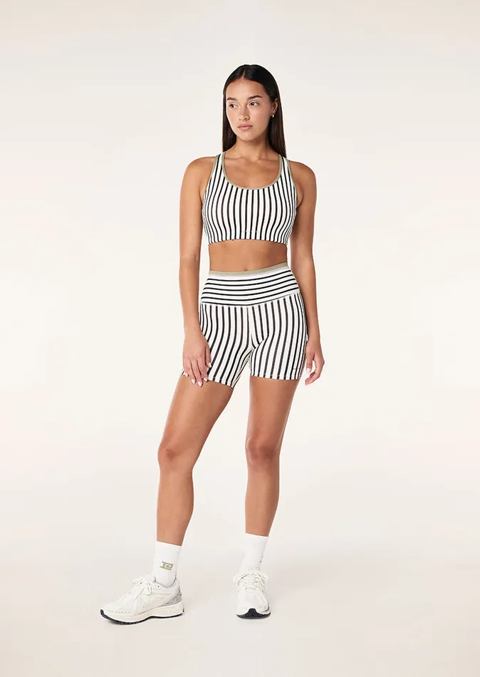 Activewear PE Nation Women STELLAR SPORTS BRA IN WHISPER WHITE STRIPE
