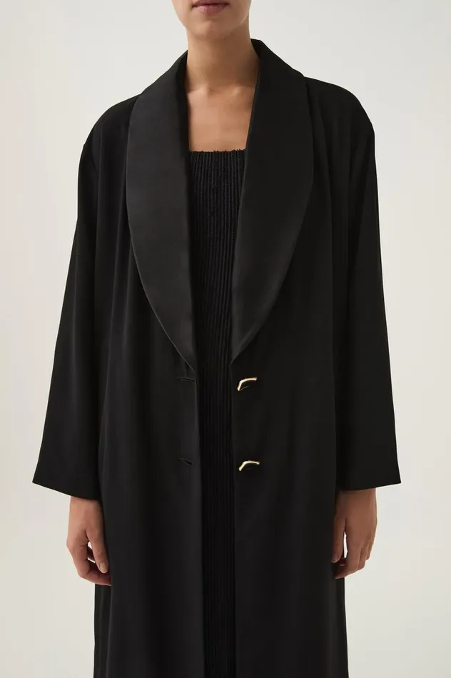 Aje Blazers Jackets and Coats Kara Long Line Crepe Coat Black 8211 Women Aje Blazers Jackets and Coats Kara Long Line Crepe Coat Black 8211 Women