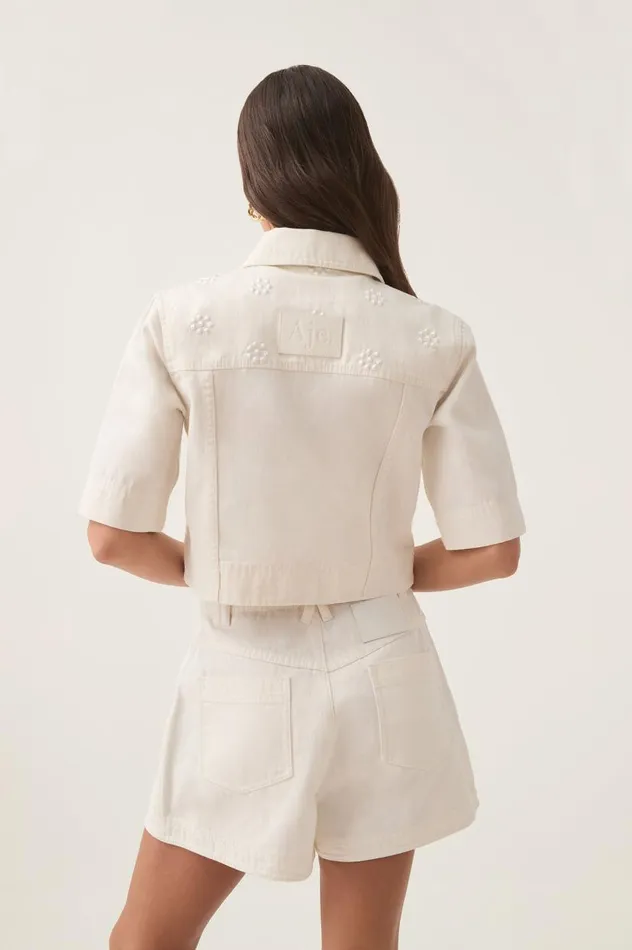 Aje Denim Ren Denim Crop Shirt White 8211 Women Aje Denim Ren Denim Crop Shirt White 8211 Women