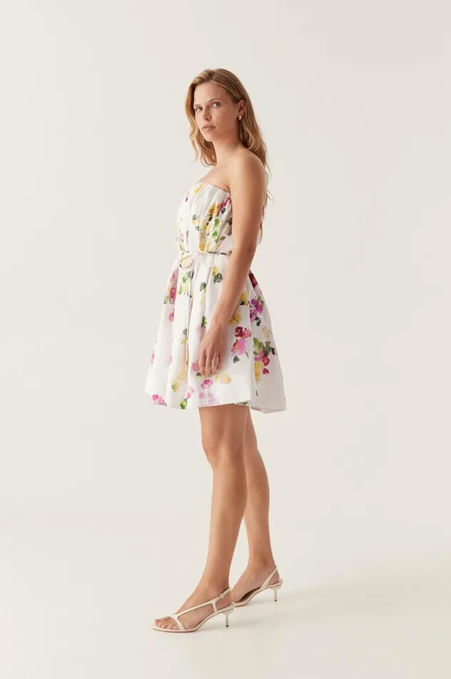 Aje Dresses Ayla Strapless Mini Dress Scattered Floral 8211 Women Aje Dresses Ayla Strapless Mini Dress Scattered Floral 8211 Women