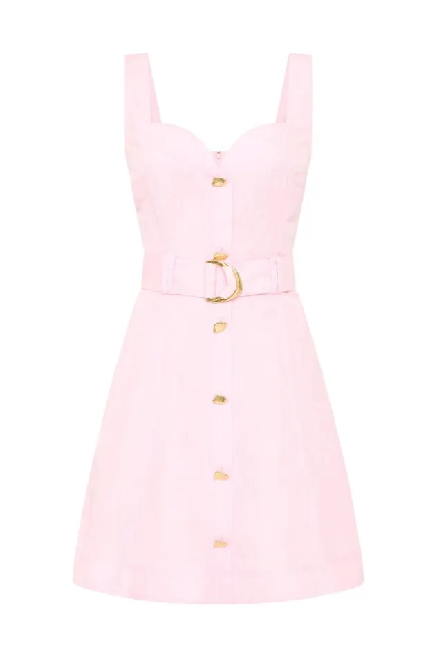 Aje Dresses Clay Belted Mini Dress Pastel Pink 8211 Women