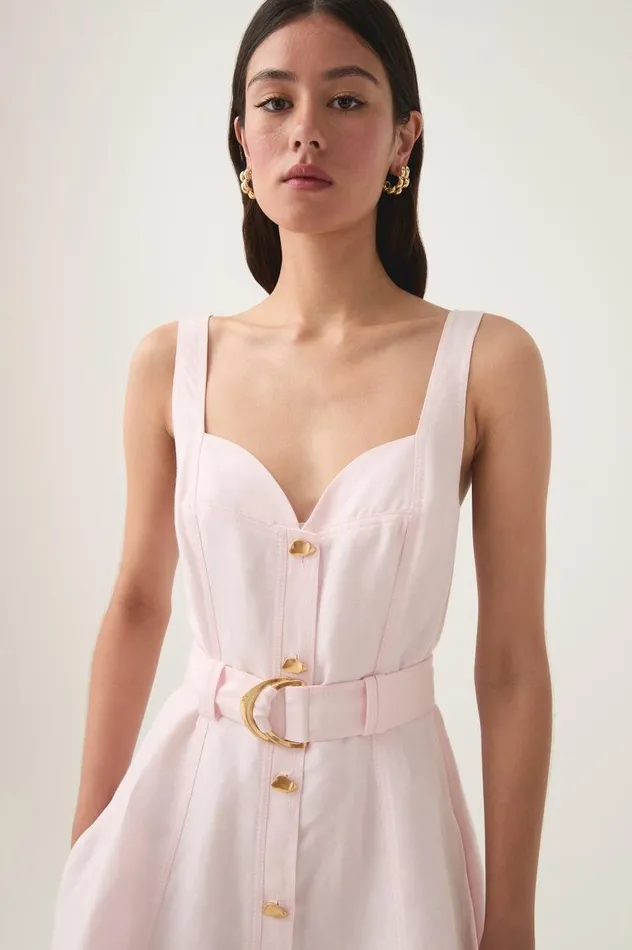 Aje Dresses Clay Belted Mini Dress Pastel Pink 8211 Women