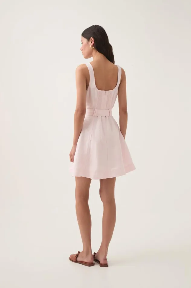 Aje Dresses Clay Belted Mini Dress Pastel Pink 8211 Women