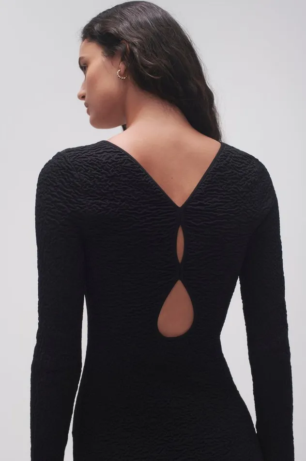 Aje Dresses Echo Bubble Body Dress Black 8211 Women