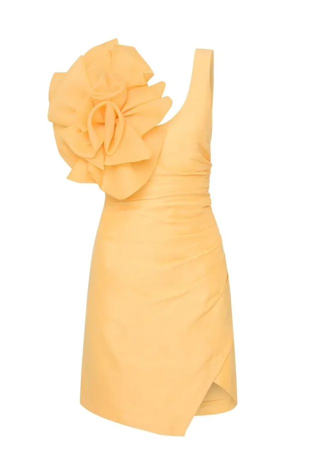 Aje Dresses Energy Mini Dress Marigold Yellow 8211 Women