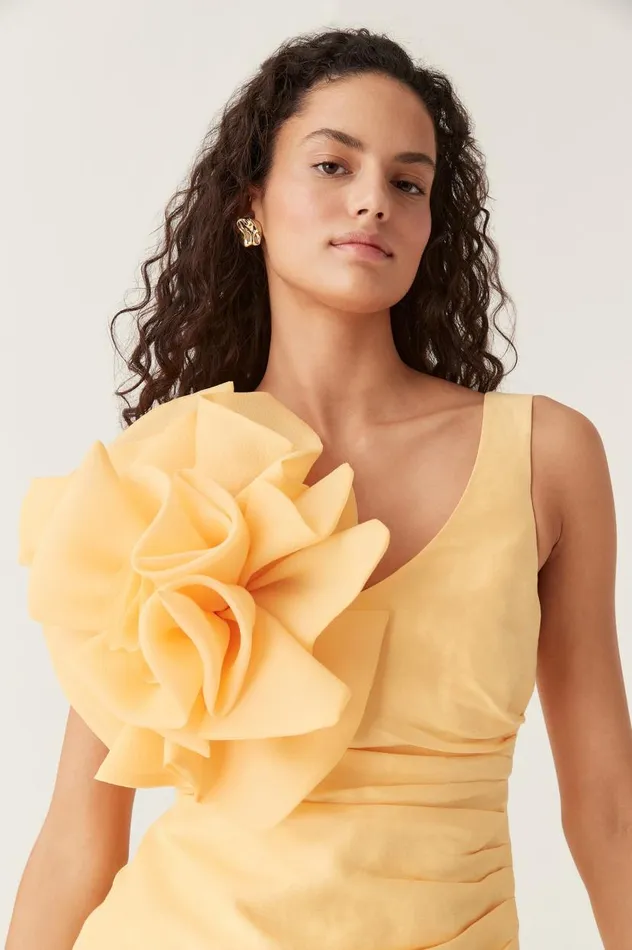 Aje Dresses Energy Mini Dress Marigold Yellow 8211 Women