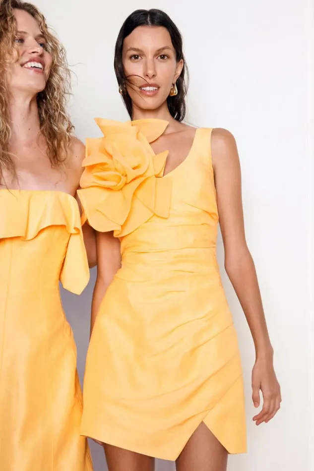 Aje Dresses Energy Mini Dress Marigold Yellow 8211 Women