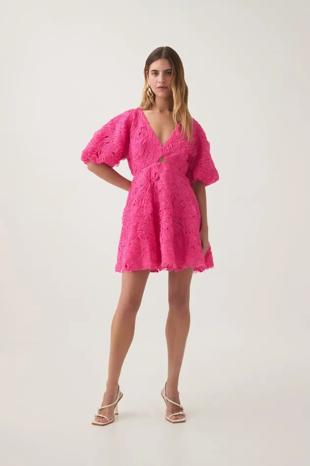 Aje Dresses Florential Mini Swing Dress Azalea Pink 8211 Women