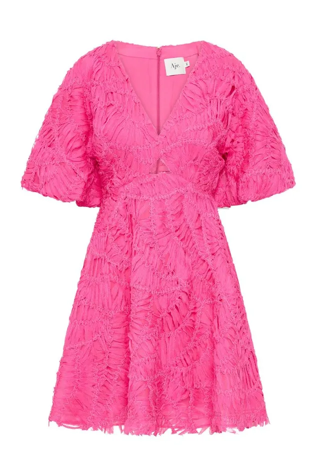 Aje Dresses Florential Mini Swing Dress Azalea Pink 8211 Women Aje Dresses Florential Mini Swing Dress Azalea Pink 8211 Women