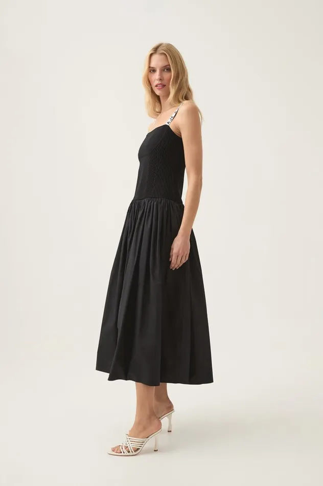 Aje Dresses Leana Knit Midi Dress Black 8211 Women Aje Dresses Leana Knit Midi Dress Black 8211 Women
