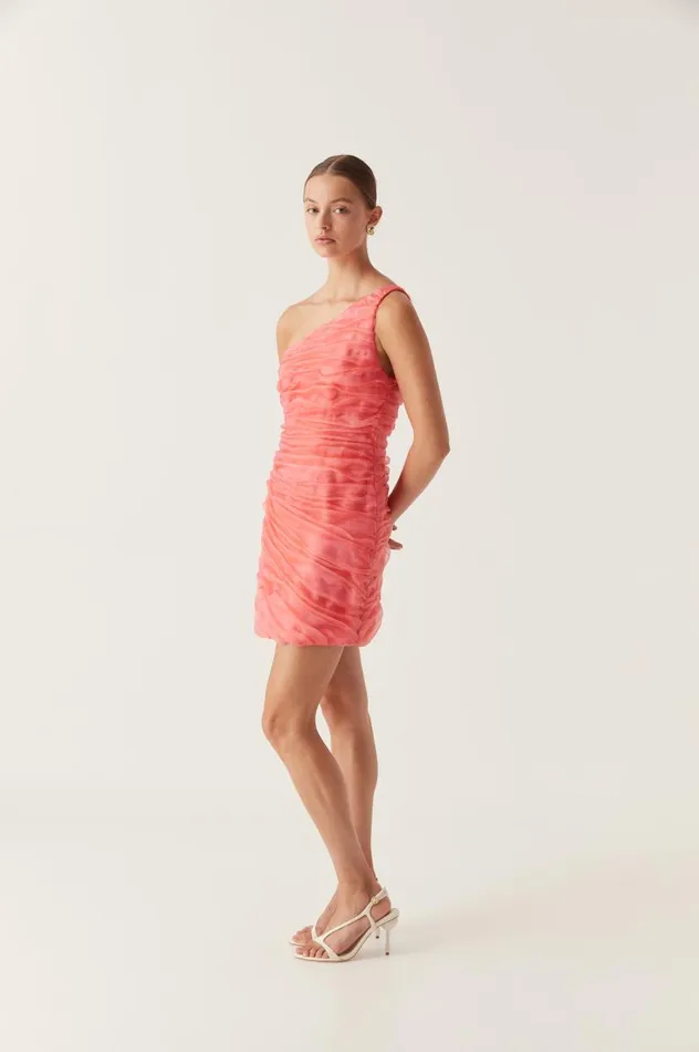 Aje Dresses Mercury Iridescent Mini Dress Coral 8211 Women Aje Dresses Mercury Iridescent Mini Dress Coral 8211 Women