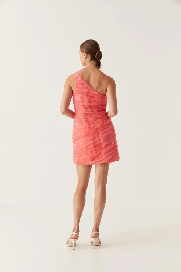 Aje Dresses Mercury Iridescent Mini Dress Coral 8211 Women Aje Dresses Mercury Iridescent Mini Dress Coral 8211 Women