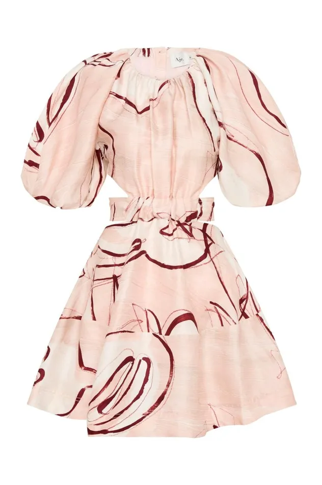 Aje Dresses Psychedelia Cut Out Mini Dress Whimsical Dove 8211 Women