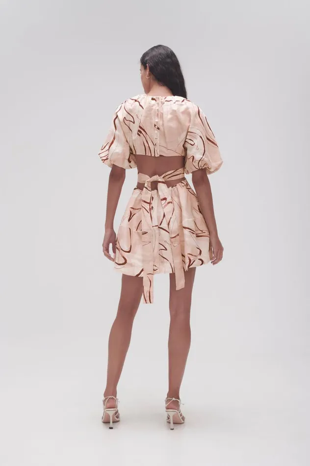 Aje Dresses Psychedelia Cut Out Mini Dress Whimsical Dove 8211 Women