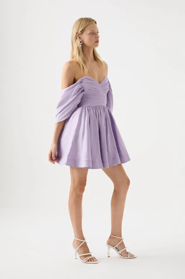 Aje Dresses Zorina Sweetheart Mini Dress Lilac 8211 Women
