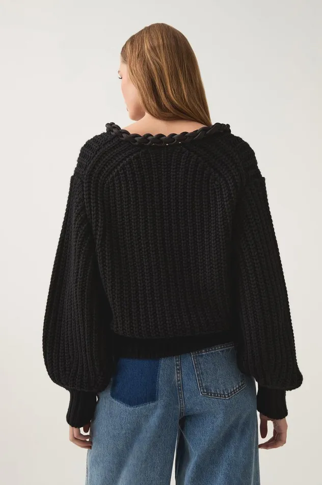 Aje Knitwear and Jumpers Entwined Oversized Knit Black 8211 Women Aje Knitwear and Jumpers Entwined Oversized Knit Black 8211 Women