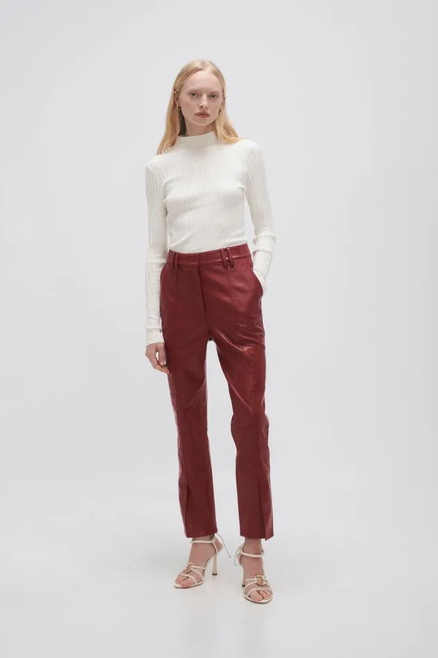 Aje Matching Sets River Vegan Leather Pant Mahogany Red 8211 Women Aje Matching Sets River Vegan Leather Pant Mahogany Red 8211 Women