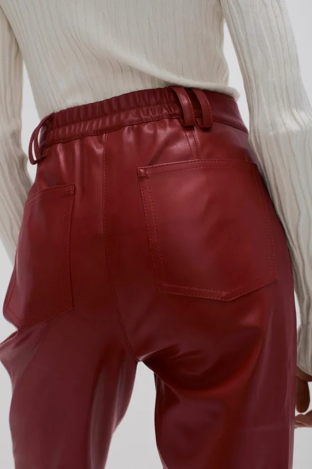 Aje Matching Sets River Vegan Leather Pant Mahogany Red 8211 Women Aje Matching Sets River Vegan Leather Pant Mahogany Red 8211 Women