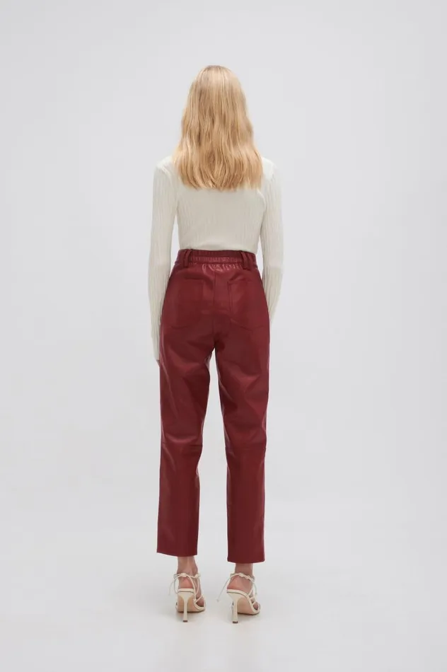 Aje Matching Sets River Vegan Leather Pant Mahogany Red 8211 Women Aje Matching Sets River Vegan Leather Pant Mahogany Red 8211 Women