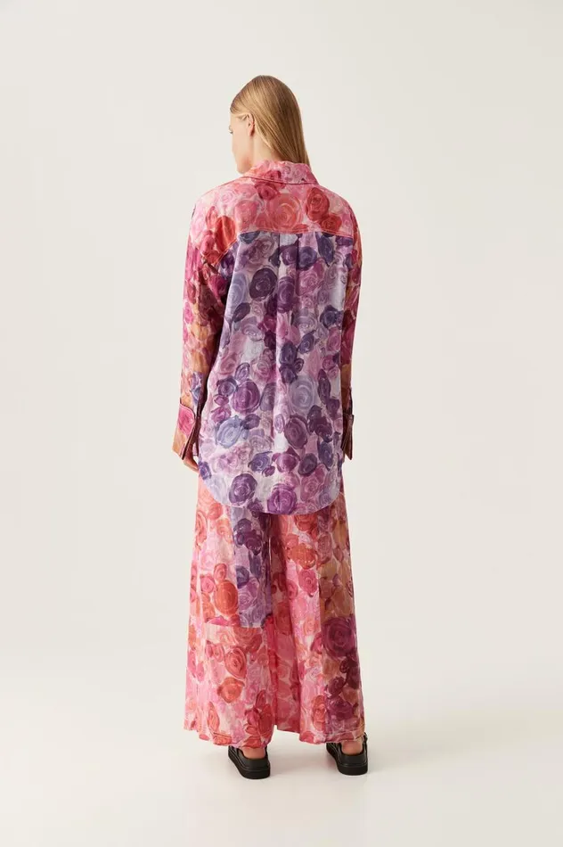 Aje Matching Sets Vision Oversized Linen Shirt Kaleidoscopic Rose 8211 Women Aje Matching Sets Vision Oversized Linen Shirt Kaleidoscopic Rose 8211 Women