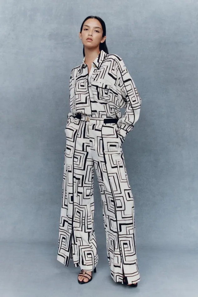 Aje Matching Sets Vortex Split Leg Pant Abstract Penrose 8211 Women