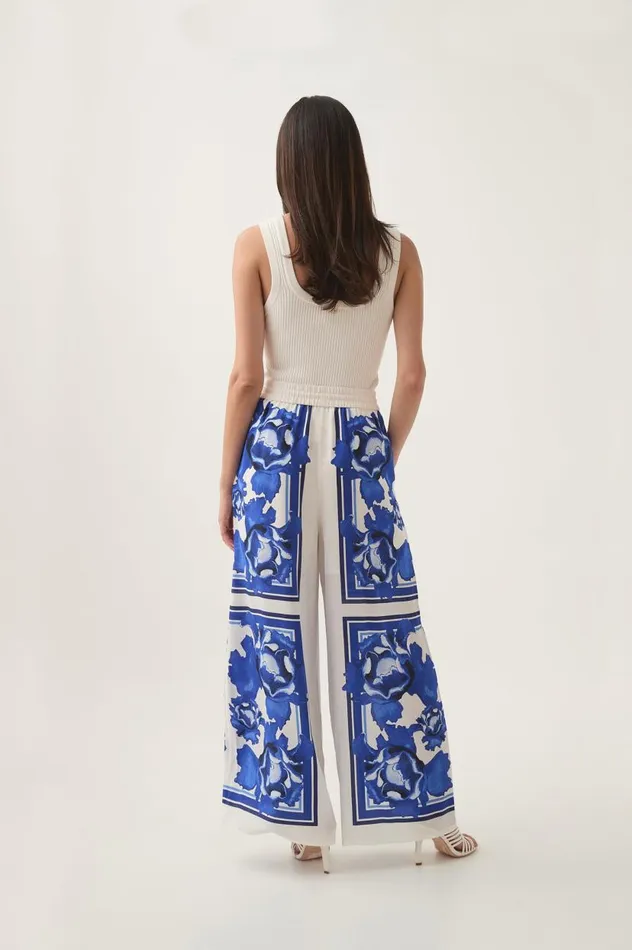 Aje Pants Atomic Silk Relaxed Pant Boldly Blooming Cobalt 8211 Women Aje Pants Atomic Silk Relaxed Pant Boldly Blooming Cobalt 8211 Women