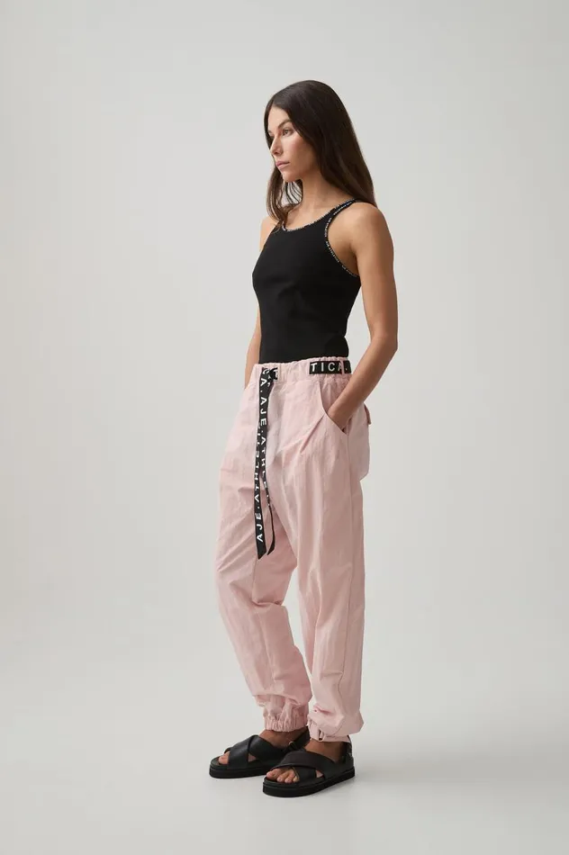 Aje Pants Belted Windbreak Pant 502 Blush Pink 8211 Women Aje Pants Belted Windbreak Pant 502 Blush Pink 8211 Women
