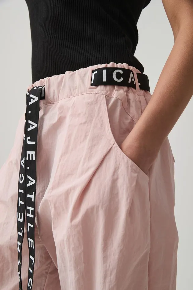 Aje Pants Belted Windbreak Pant 502 Blush Pink 8211 Women Aje Pants Belted Windbreak Pant 502 Blush Pink 8211 Women