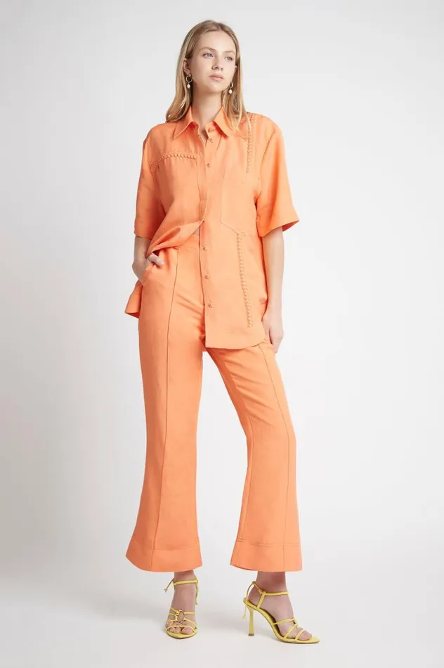 Aje Pants Cantina Relaxed Flare Pant Mandarin 8211 Women