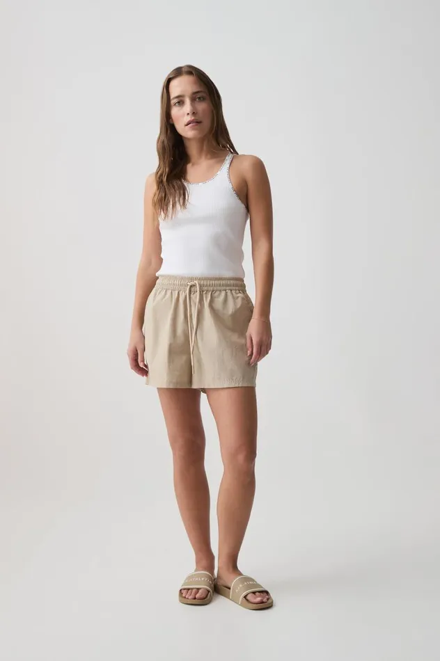 Aje Shorts Drawstring Spray Short 608 Macadamia 8211 Women